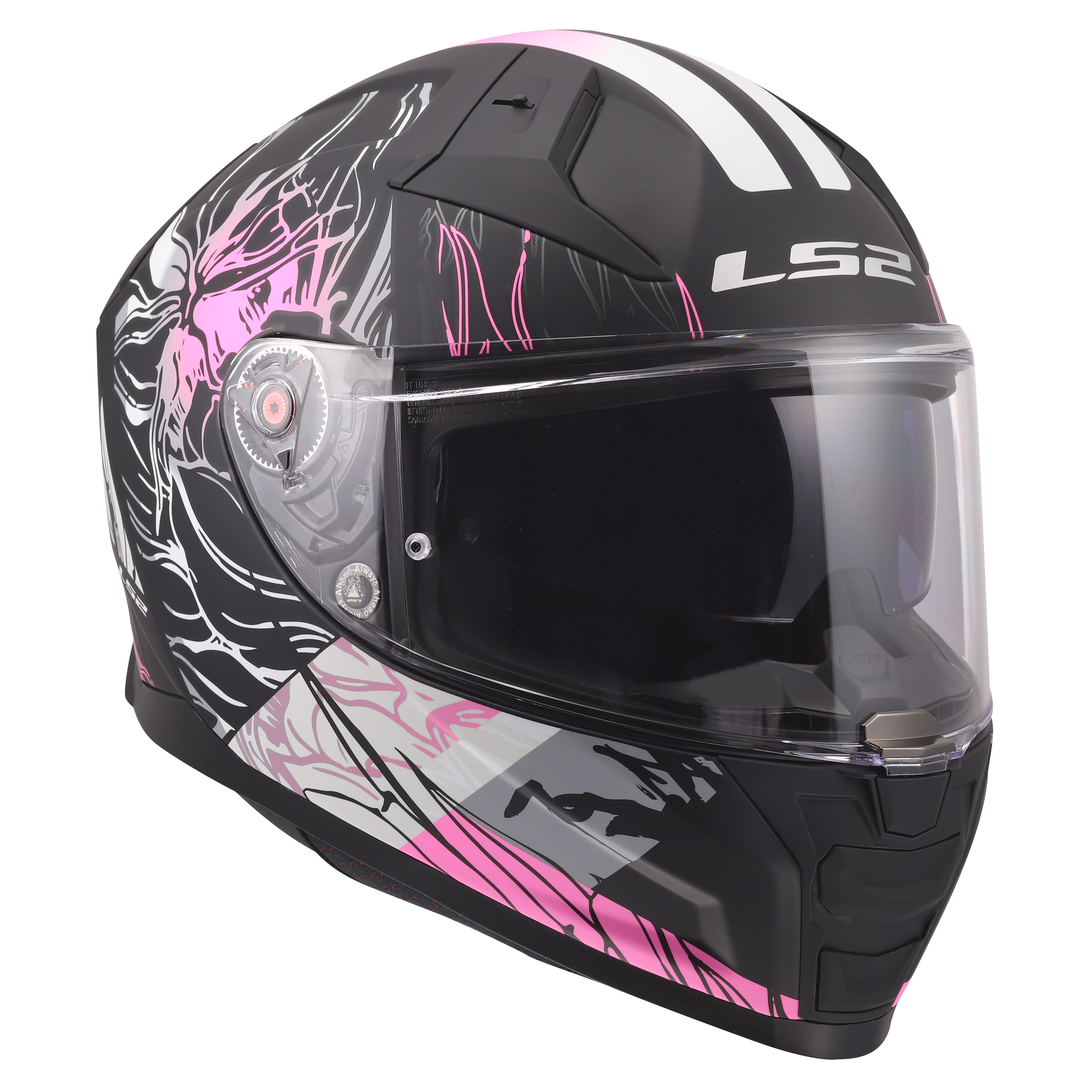 LS2 FF811 VECTOR II DARFLO MATT BLACK PINK  168112711 (7)